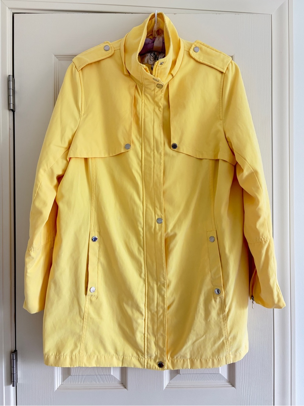 Studio Works Outerwear Yellow Women's Lightweight Rain Jacket Size Large
